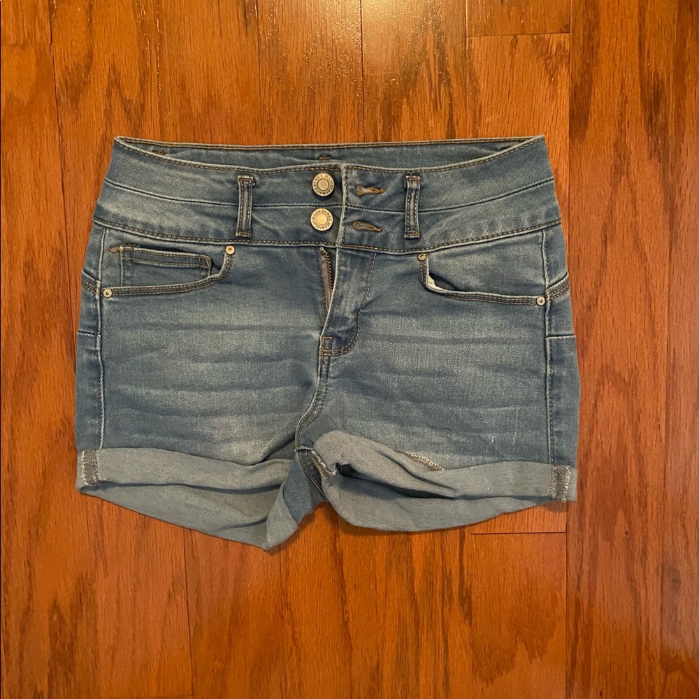 Light blue jean shorts